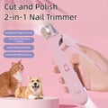 2 In 1 Pet Nail Clippers With Led Light Dog Cat Special.