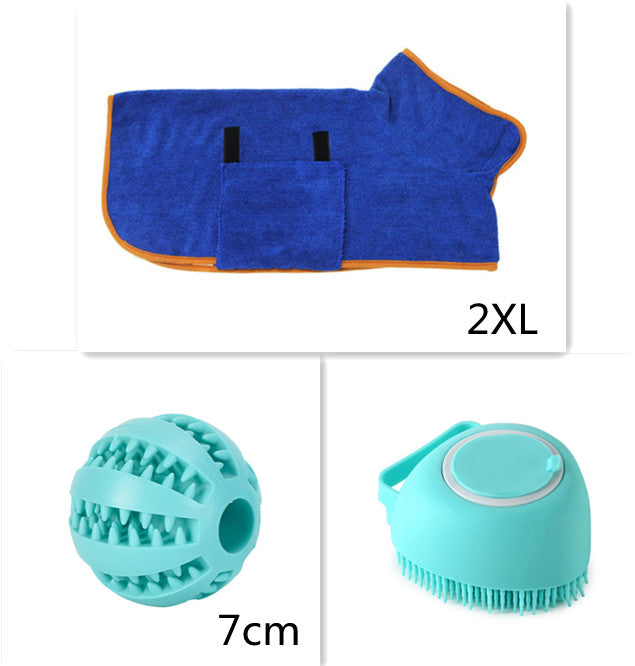 Silicone Dog Bath Massage Gloves Brush – Pet Cat Bathroom Cleaning Tool with Shampoo Dispenser
